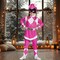 Pink Ranger Costume for Kids Official Power Rangers Outfit with Jumpsuit & Headpiece